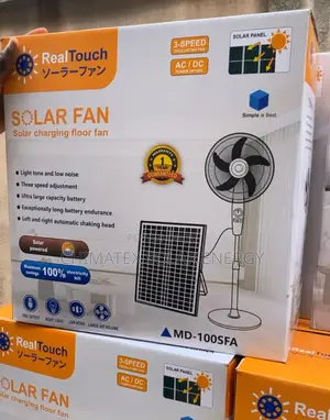 16-Inch Real Touch Solar Standing Fan (Model Md-100sfa)Very Affordable