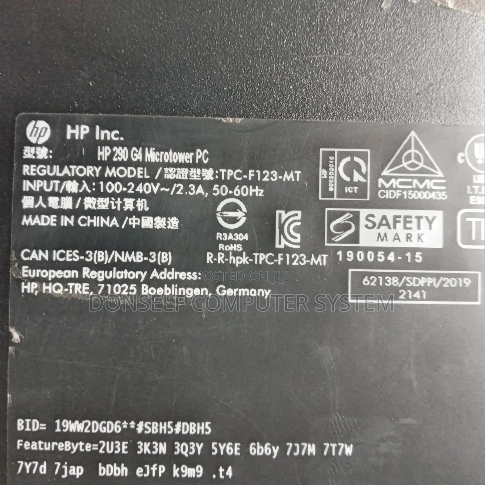 Desktop Computer HP 290 G4 16GB Intel Core i7 HDD 1T
