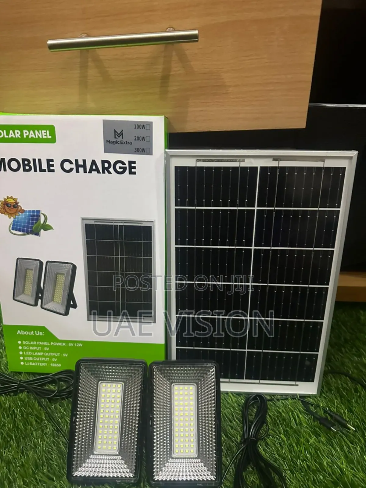 Solar Mobile Charger Panel With 2 Light