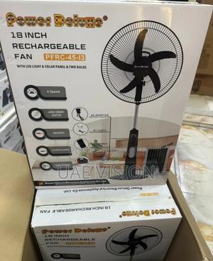 18inches Power Deluxe Solar Rechargeable Fan High Quality