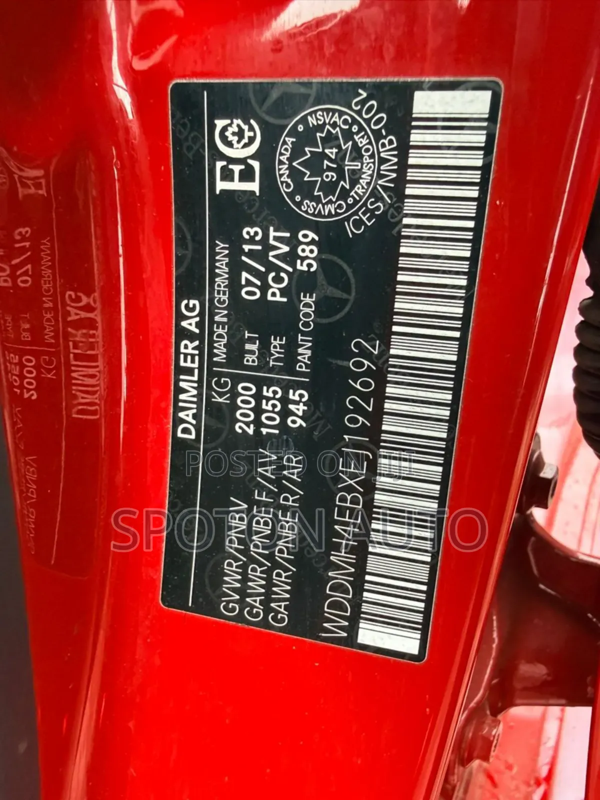Mercedes-Benz B-Class B250 Petrol 2014 Red