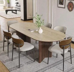 Exquisite 6 Sitters Marble Top Dining Table
