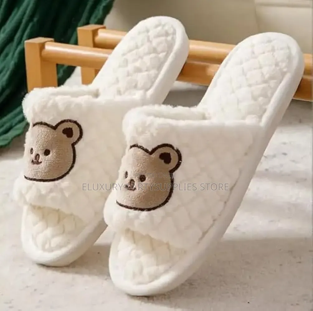 Open Toe Bear Room Slippers