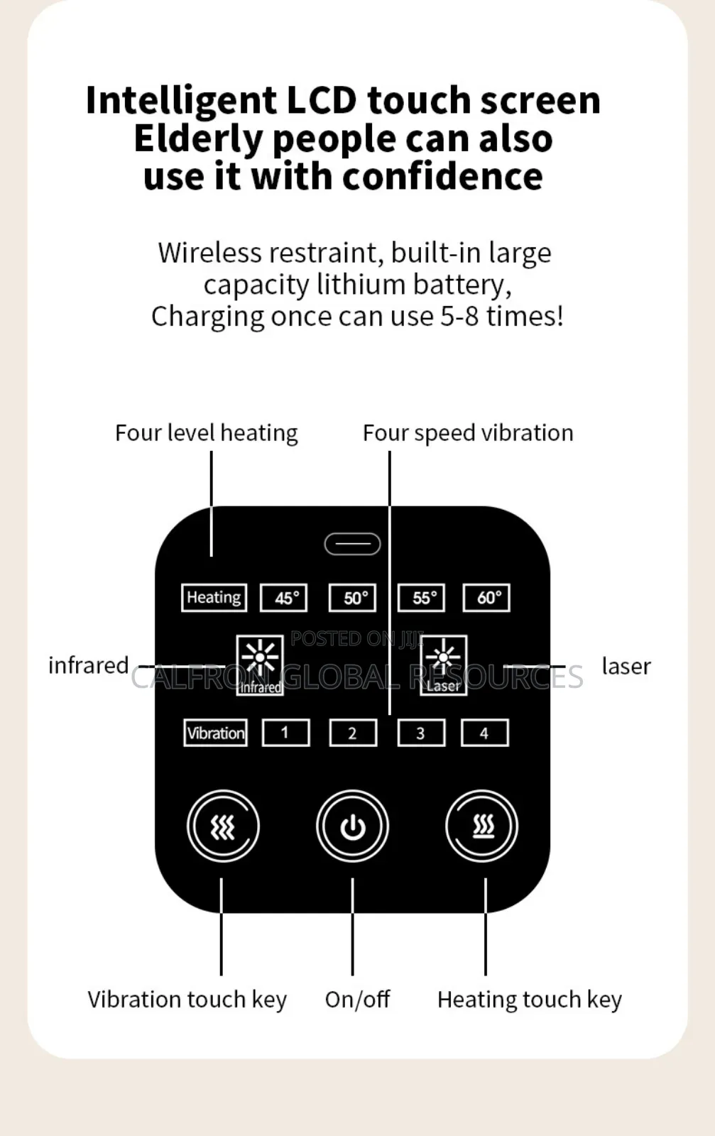 Smart Led Screen Knee Shoulder and Elbow Massager - 3 in 1 Function
