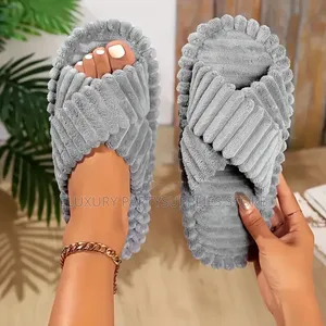 Stripes Cross Bridal Slides/ Slippers
