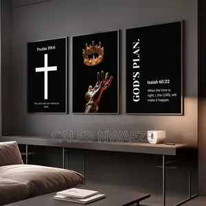 Set of 3 Black Excellence Wall Art