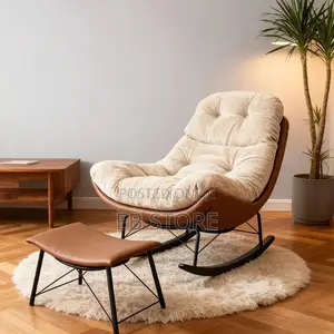 Luxury Rocking Lounge Chair With Ottoman – Soft Life Comfort Set