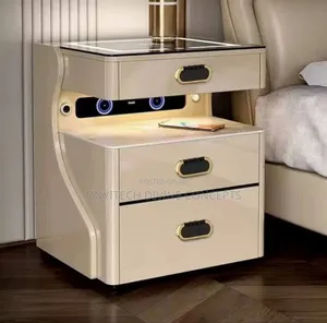 Mini Safe With Bluetooth Speaker and Wireless Charger 2 Drawers