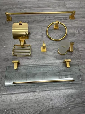 Bathroom Accessories Gold Complete Set Set