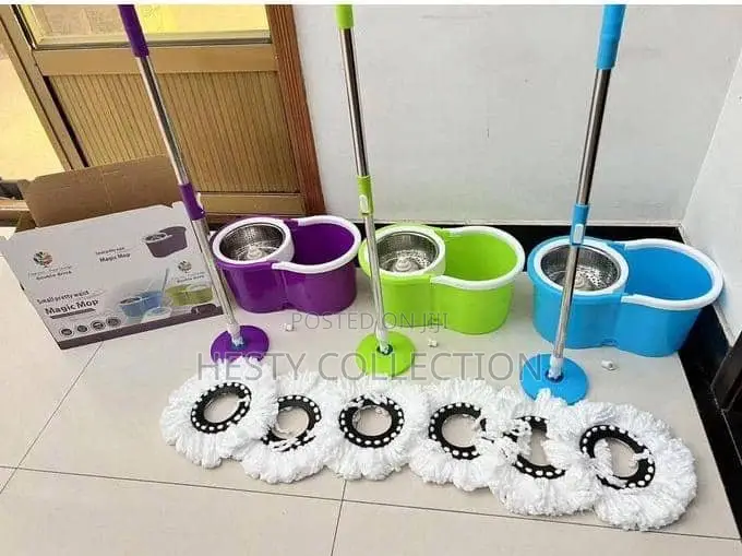 Roto Spin Mop Extendable Spin Mopping Stick and Bucket