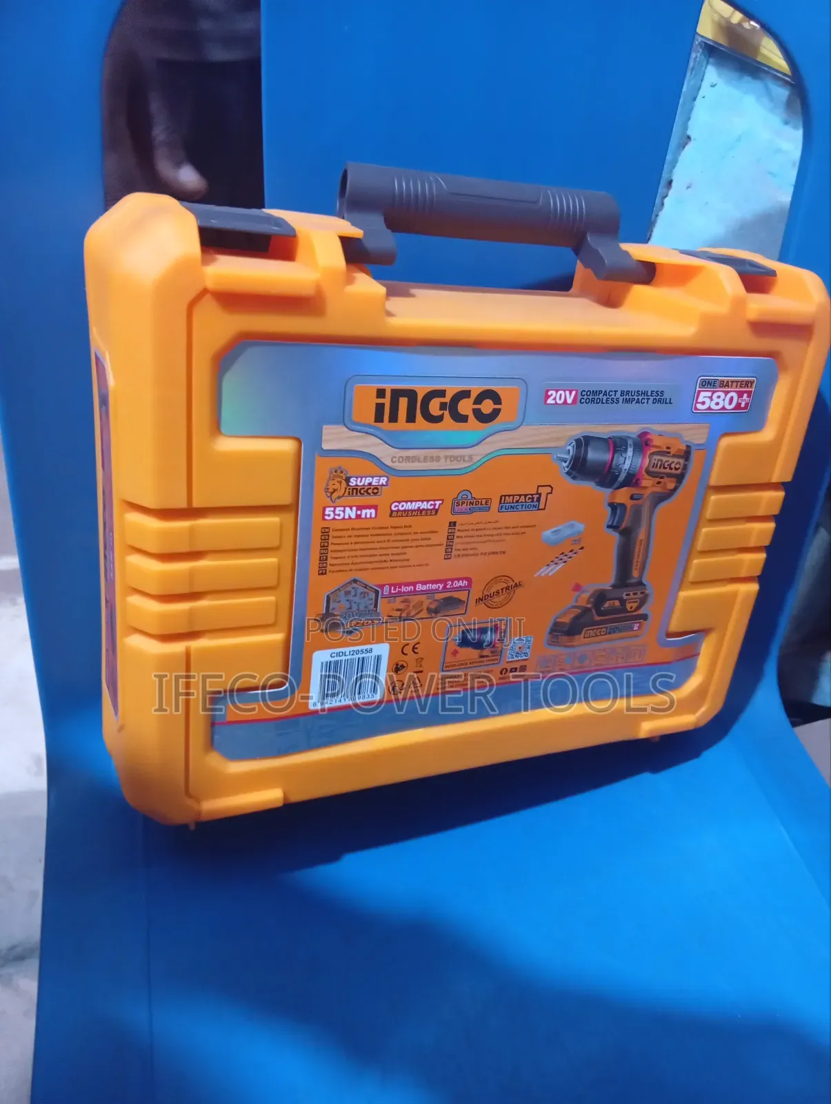 Ingco 20v Compact Brushless Cordless Impact Drill.