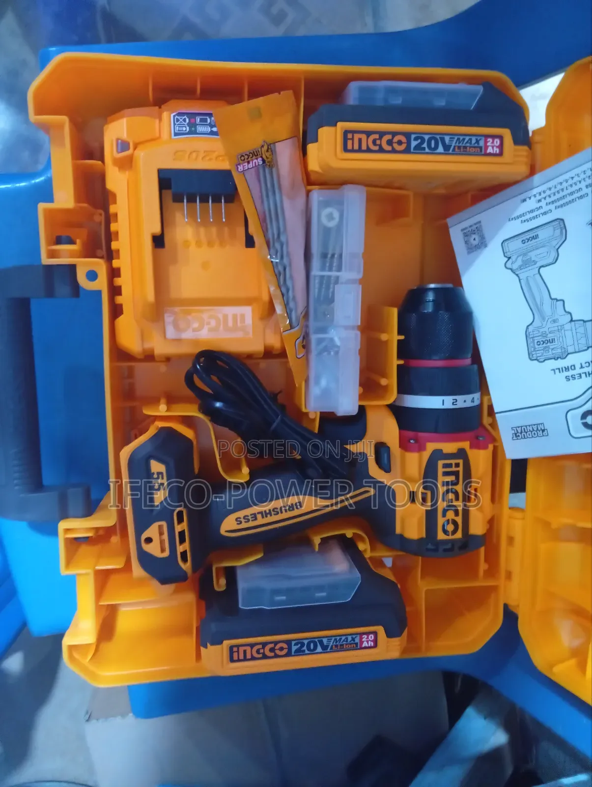 Ingco 20v Compact Brushless Cordless Impact Drill.