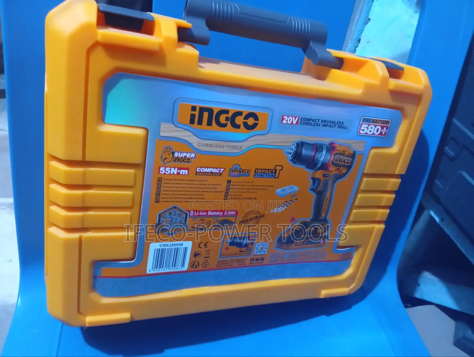 Ingco 20v Compact Brushless Cordless Impact Drill.