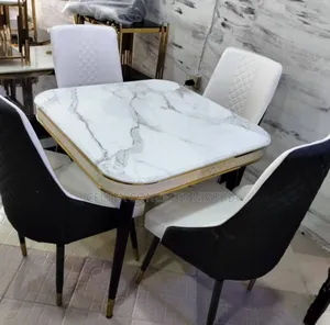 A White Marble Top With Grey Veining
