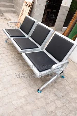 Premium Waiting Chair Set – Modern Office Reception Seating (3-Seater