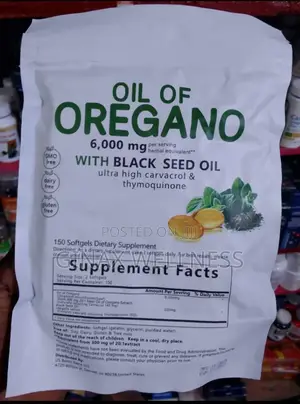 Oil of Oregano Softgels With Black Seed Oil (300 Softgels)