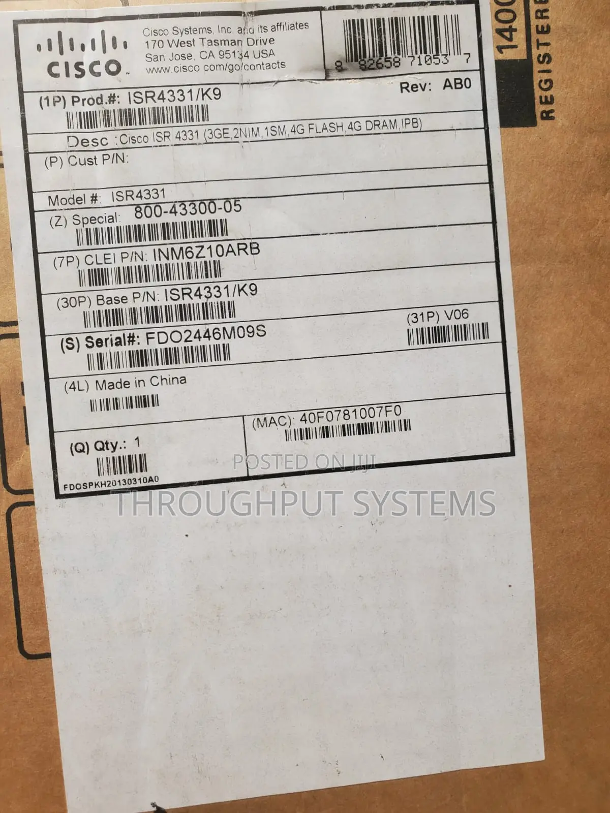 Cisco Isr 4331/ Integrated Services Router