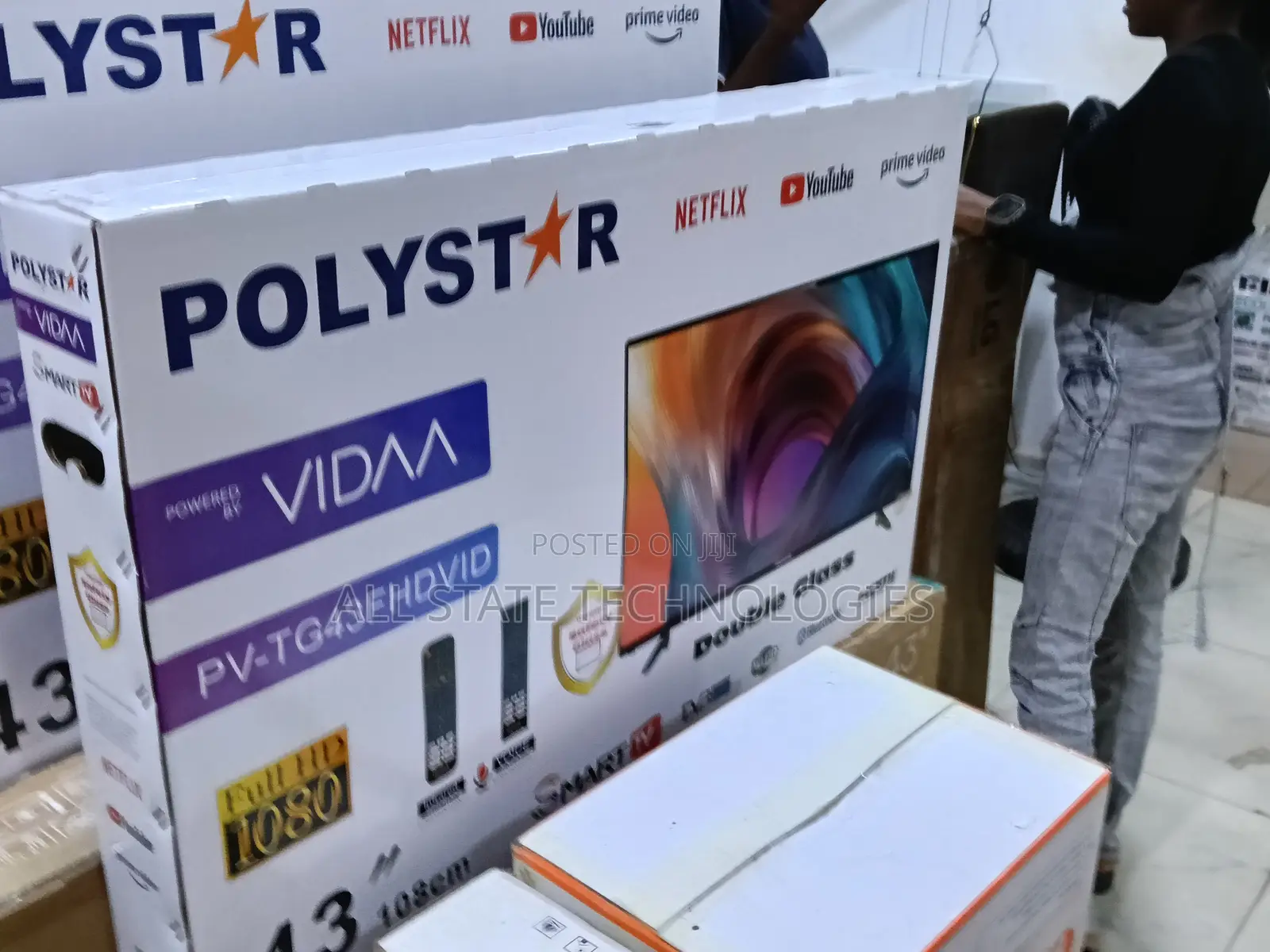 Polystar 43in Smart Tv Uhd Display – Brand New