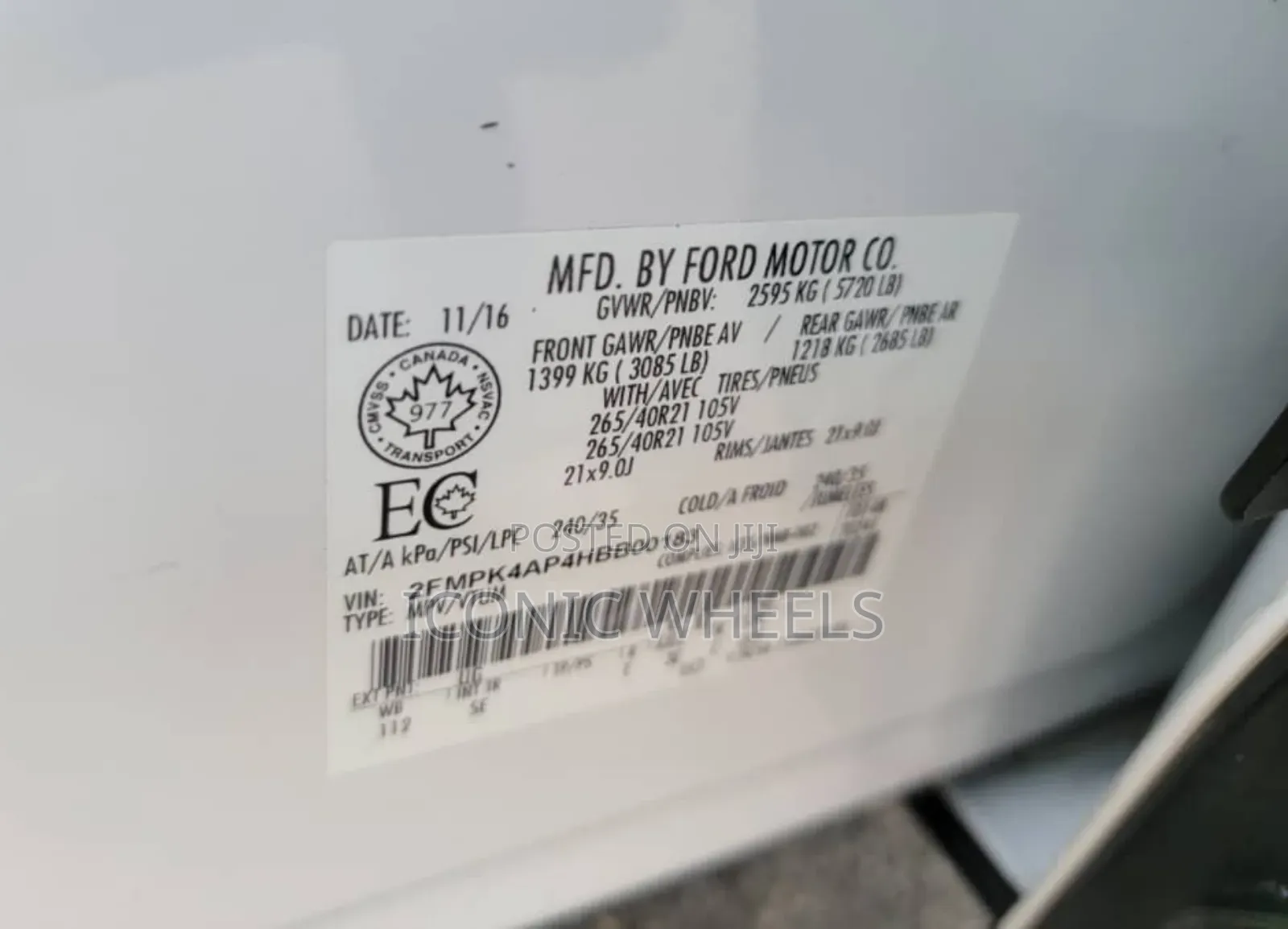 Ford Edge 2017 White