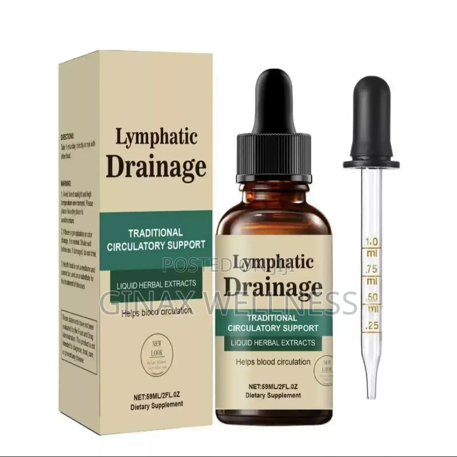 Lymphatic Drainage Liquid Drops for Circulatory Support (59ml)