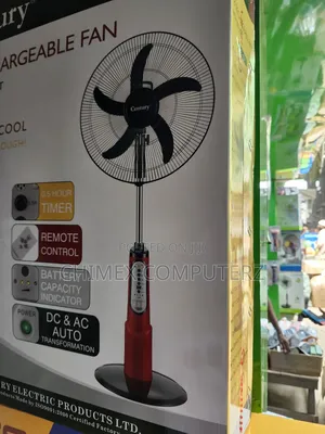 18" Century Rechargeable Fan With 5 Blades