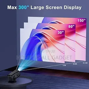 Smart 1080p Projector With Built-in Apps Outdoor Movie Projector
