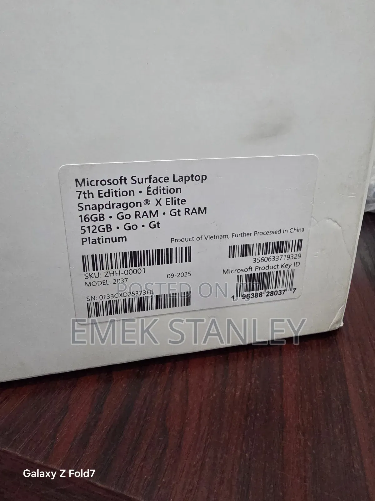 New Microsoft Surface Laptop 16GB Qualcomm Snapdragon X Elite SSD 512GB