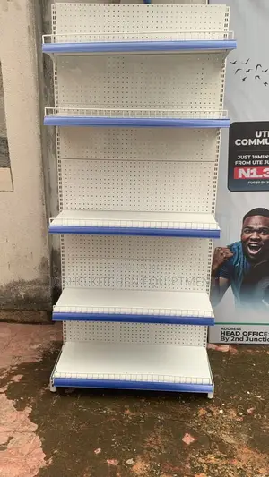 Supermarket Shelves Blue