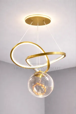 Led Coiled Chandelier Nordic Glass Pendant Lamp Light