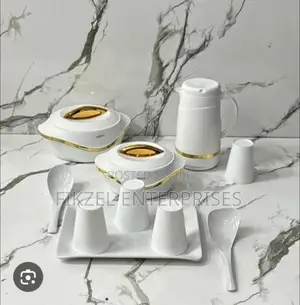 Dinner Set With Cups, Tray and Serving Spoon