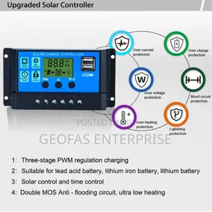30a12v/24v PWM Dual Usb Battery Solar Panel Controller Chargeregulator