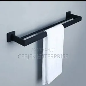 Double Black Towel Rail