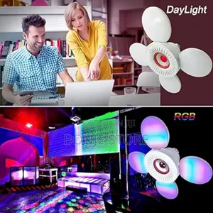 Wireless Speaker Light Bulb With Remote, 48w E26 Led Ceiling Rgb Light