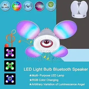 Wireless Speaker Light Bulb With Remote, 48w E26 Led Ceiling Rgb Light