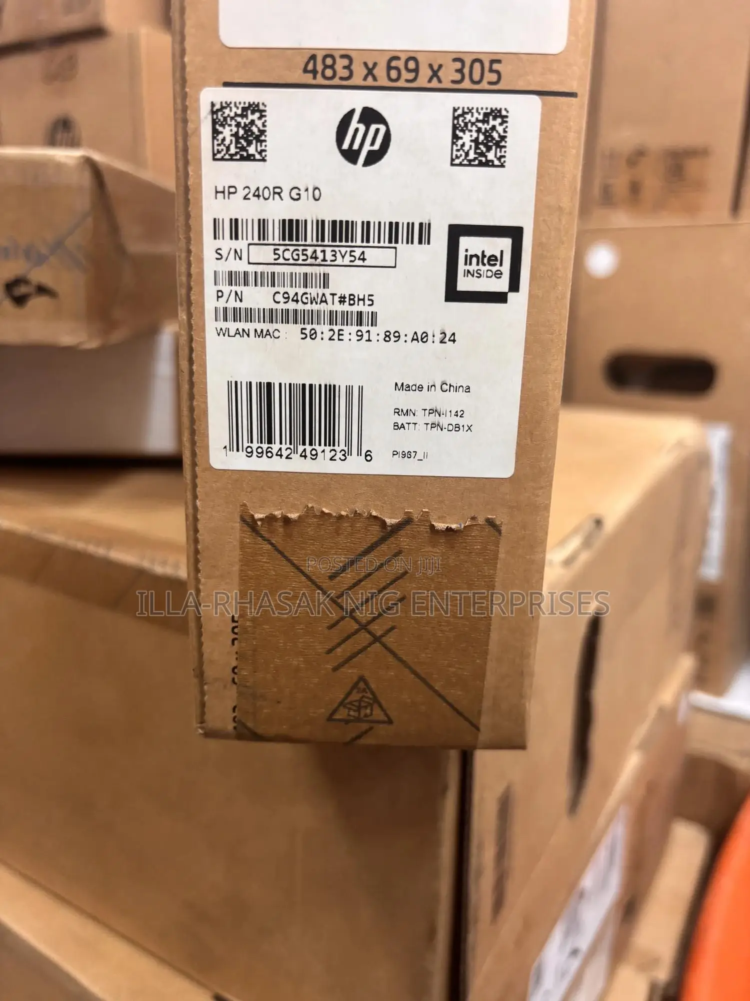 New Laptop HP 240 8GB Intel Core 3 SSD 512GB