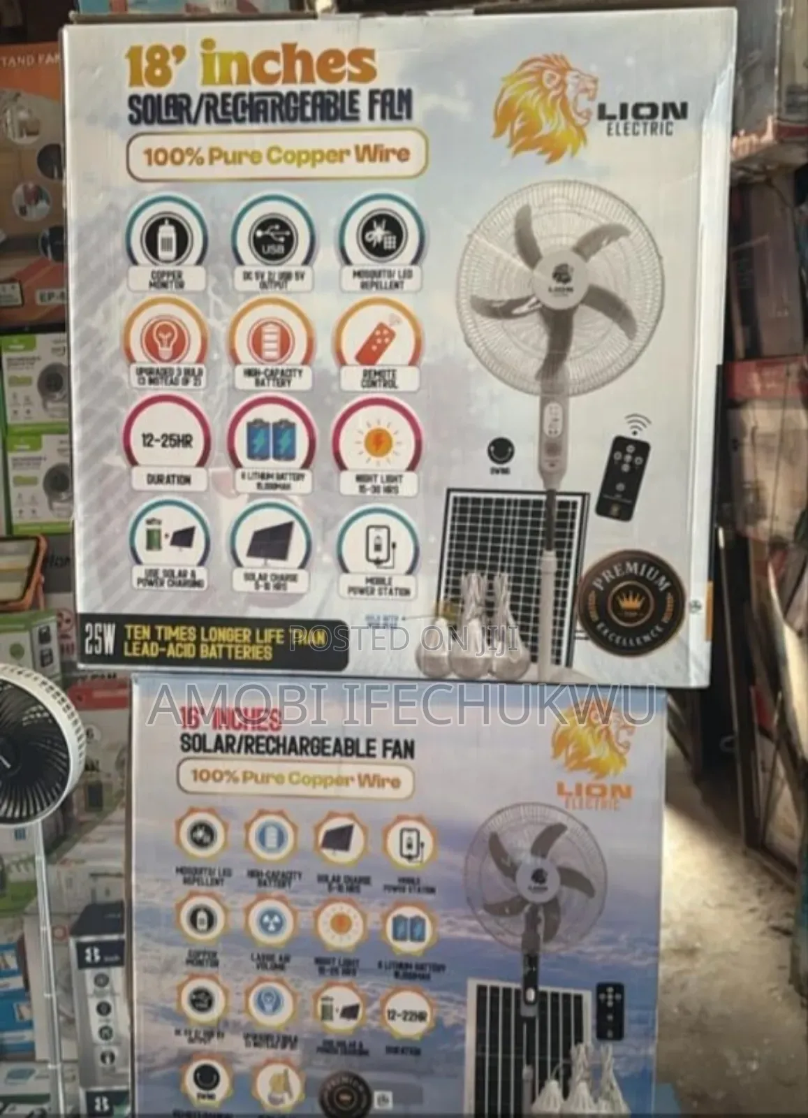 16"Inches Solar Fan