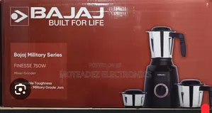 Bajaj Finesse 750w 3jars Heavy Duty Copper Coil Mixer/Grinder/Blender
