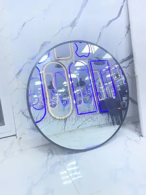 Big Black Frame Mirror 80x80