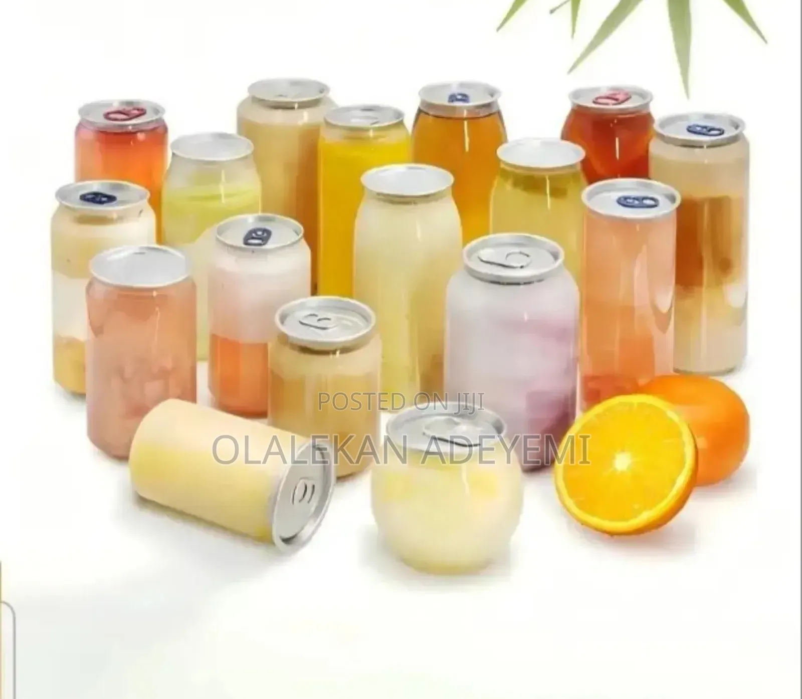 Transparent Can Bottle With Lid Cover.