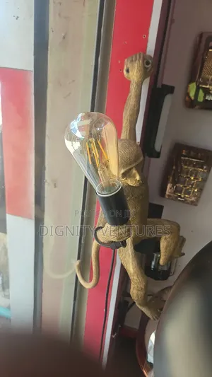 Resin Monkey Lamp