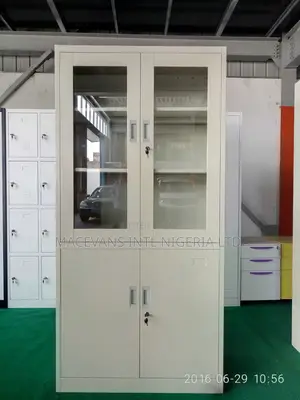 Half Glass Half Metal Office Cabinet