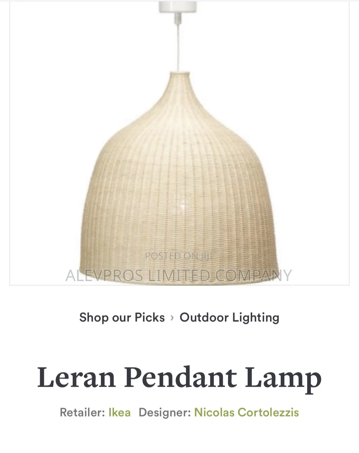 Foreign Used Ikea Leran Pendant Lamp