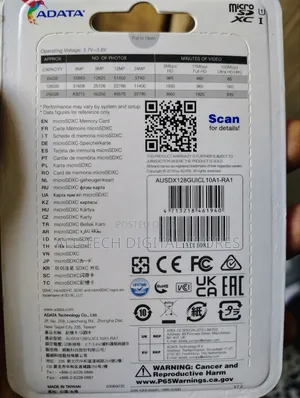 Adata Microsdxc Card With Adapter