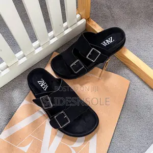 New Zara Buckle Slippers