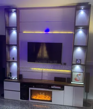 Television Console With Fire Place