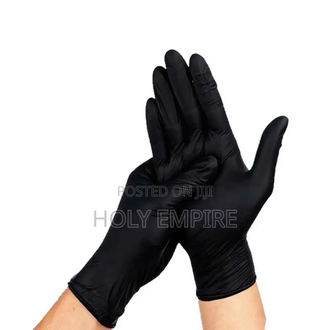 100pcs Disposable Nitrile Black Gloves PVC Gloves Housework Cle - image 3
