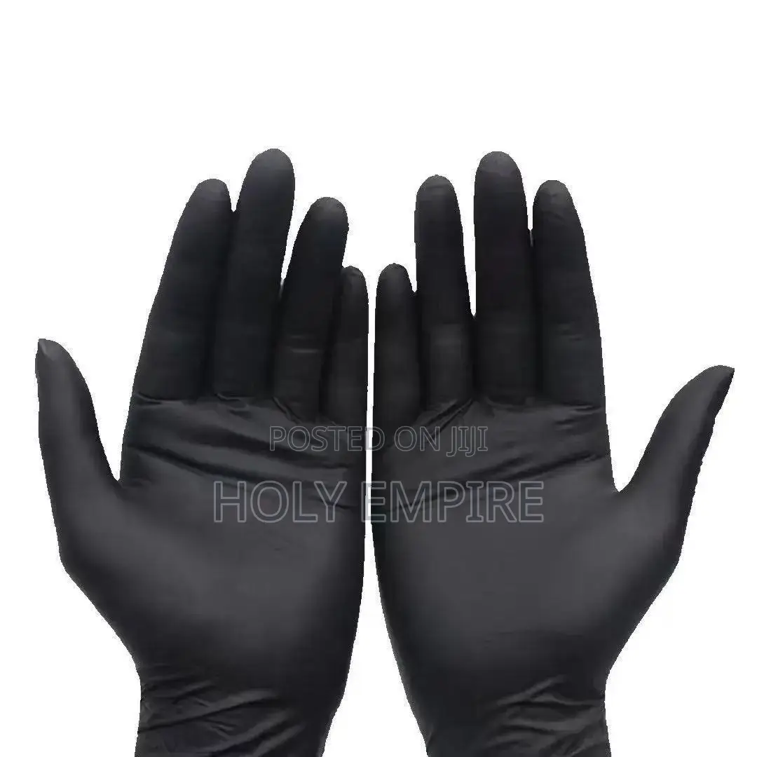 100pcs Disposable Nitrile Black Gloves PVC Gloves Housework Cle - image 2
