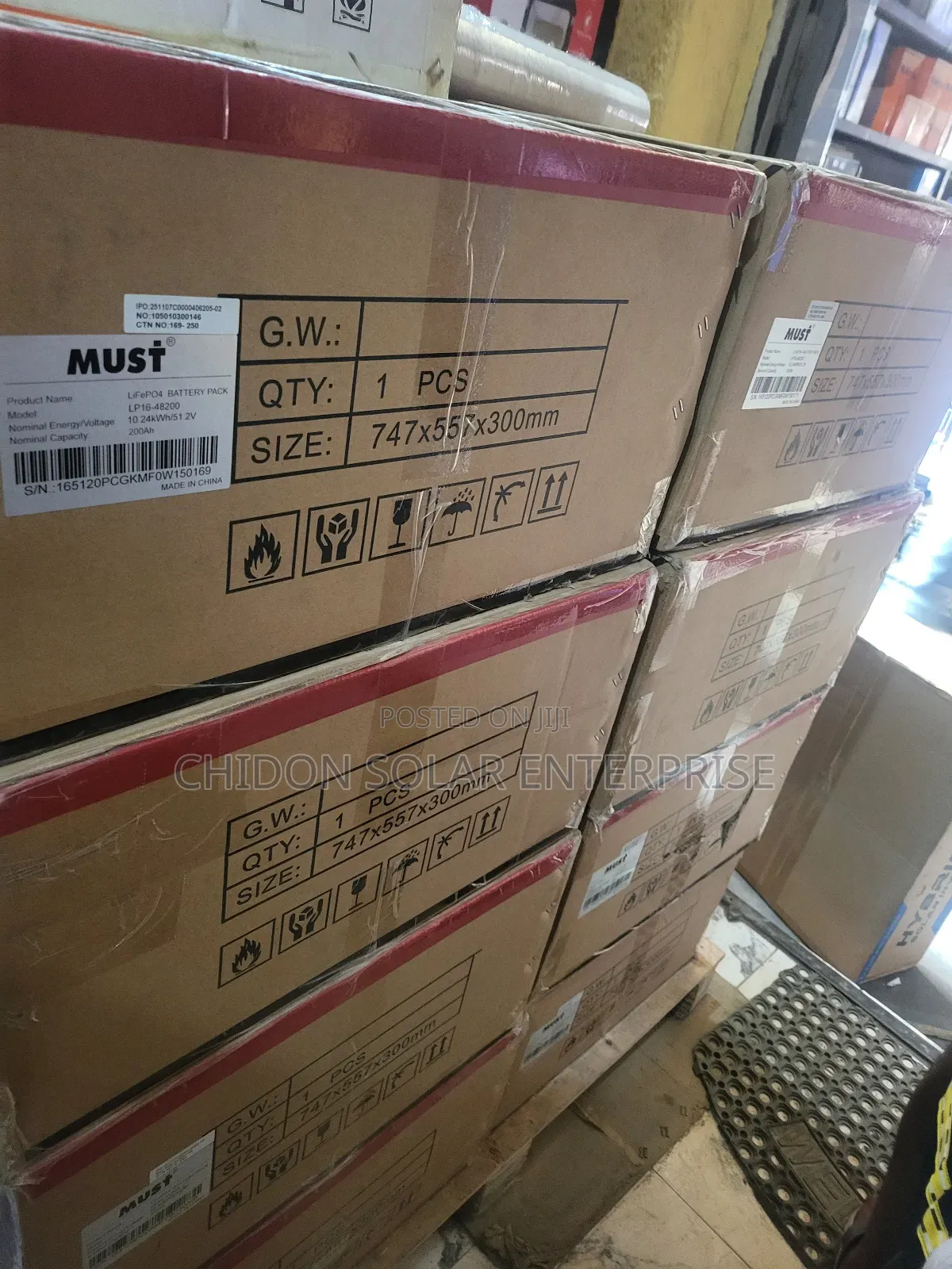 10kwh 51.2v Must Lithium Ion Battery