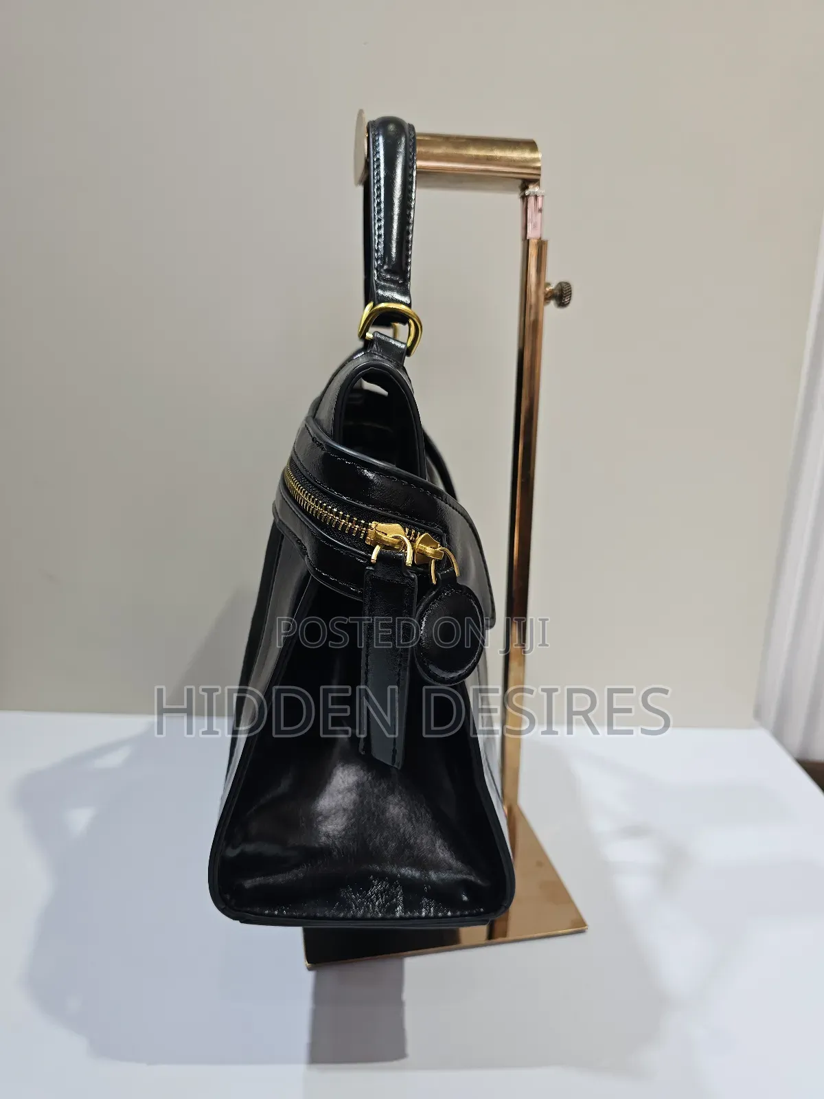 Black Suede Satchel Handbag
