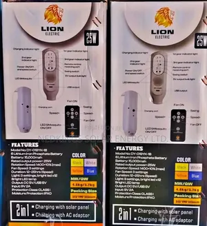 18 Inches Lion Solar/Rechargeable Fan